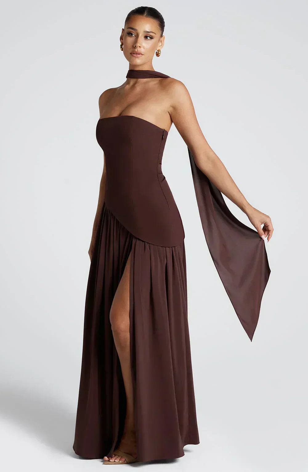Eleanor | Women Wedding Guest Asymmetric Maxi Dress