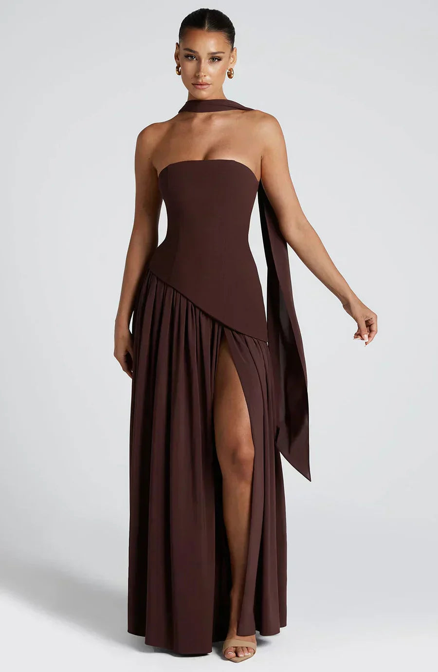 Eleanor | Women Wedding Guest Asymmetric Maxi Dress