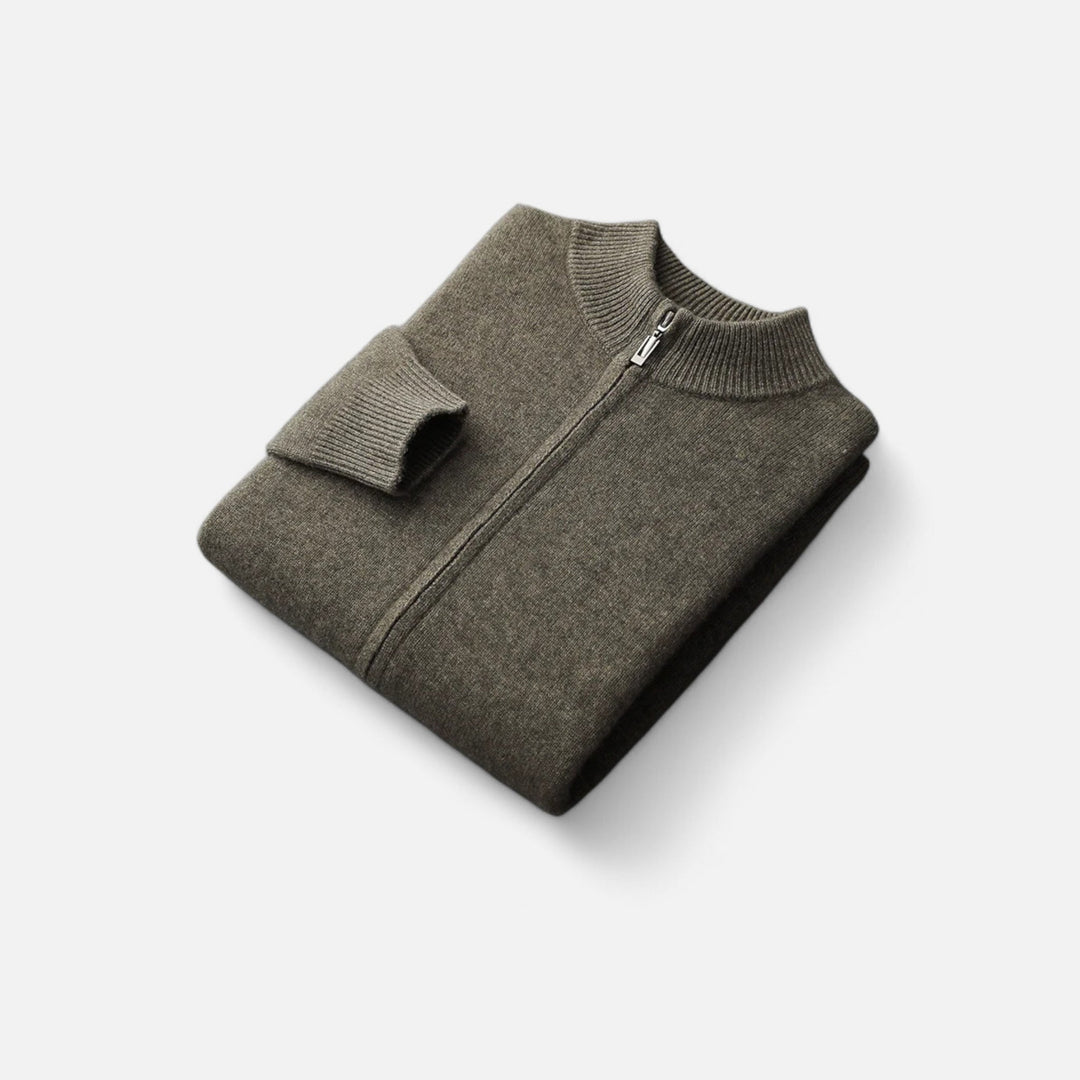 Joneex | Men’s Merino Wool Zip Sweater