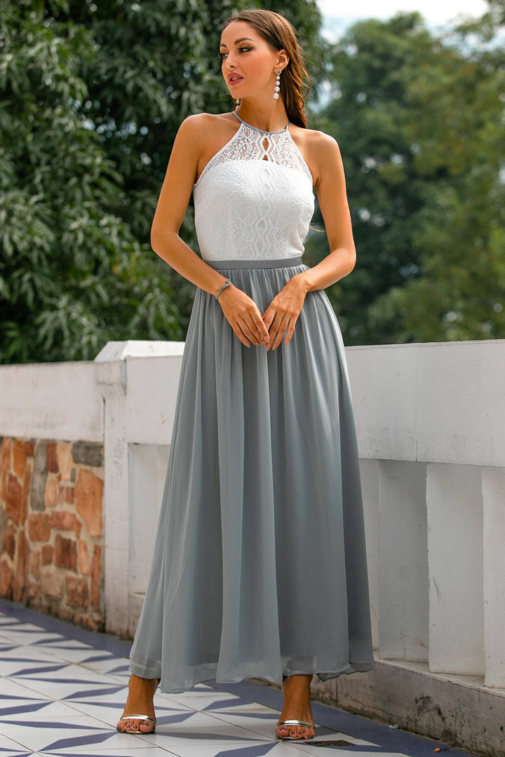 Camille | Women's Wedding Guest Halter Maxi Dress