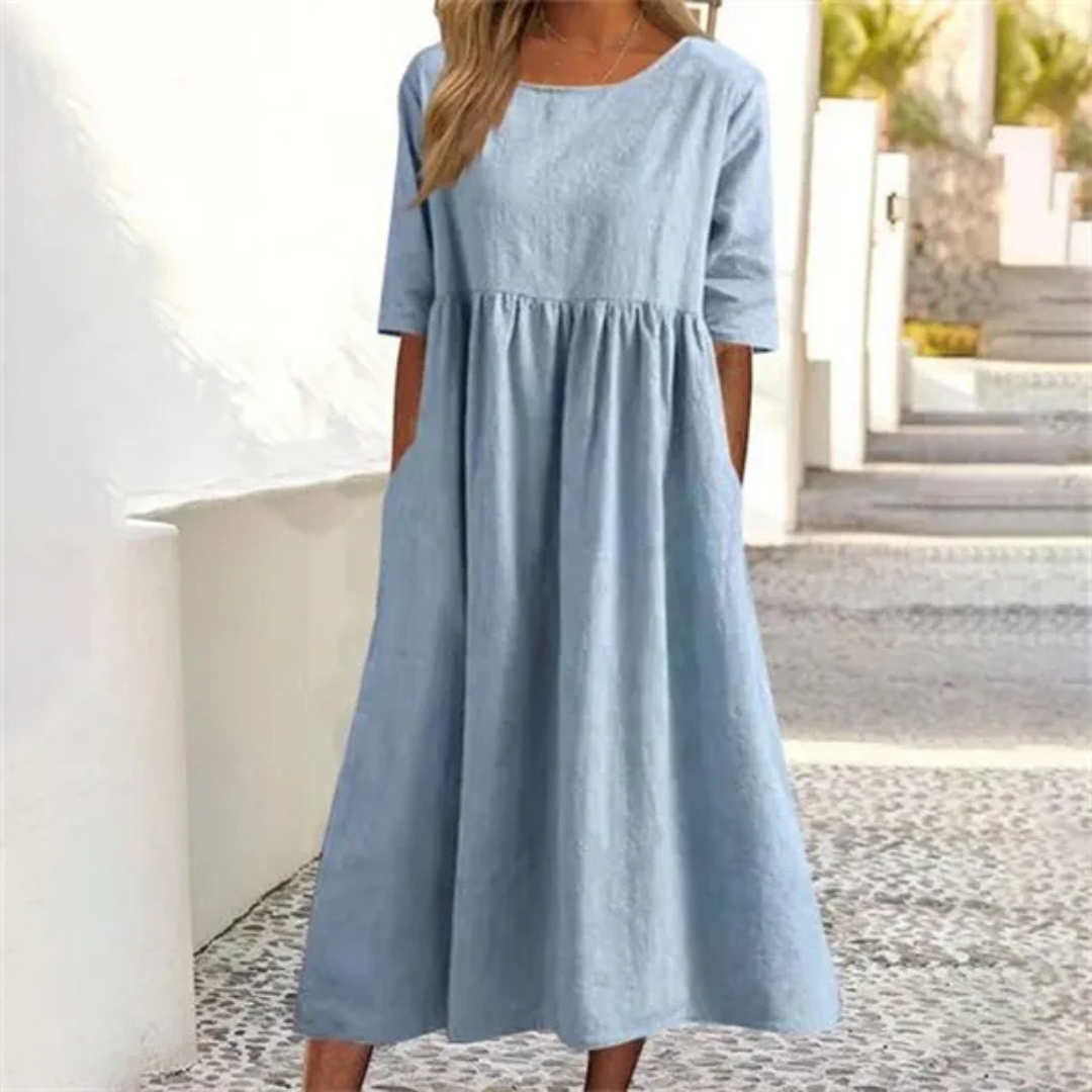 Melissa | Summer Dress for Women with A Relaxed Fit | Midi