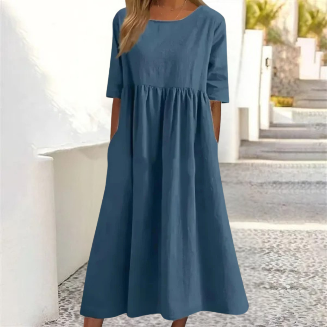 Melissa | Summer Dress for Women with A Relaxed Fit | Midi