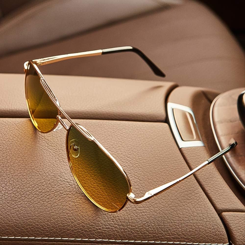 Archie | Sunglasses Aviator Gold Frame Yellow Gradient Lenses UV400