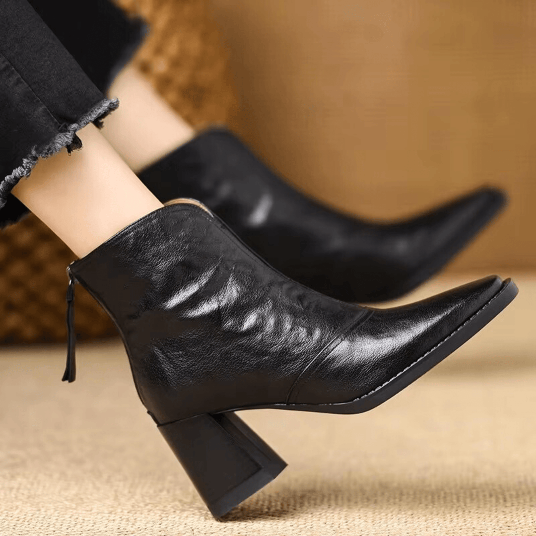 Claudia™ | Luxurious Ankle Boots With Mid-Height Shaft