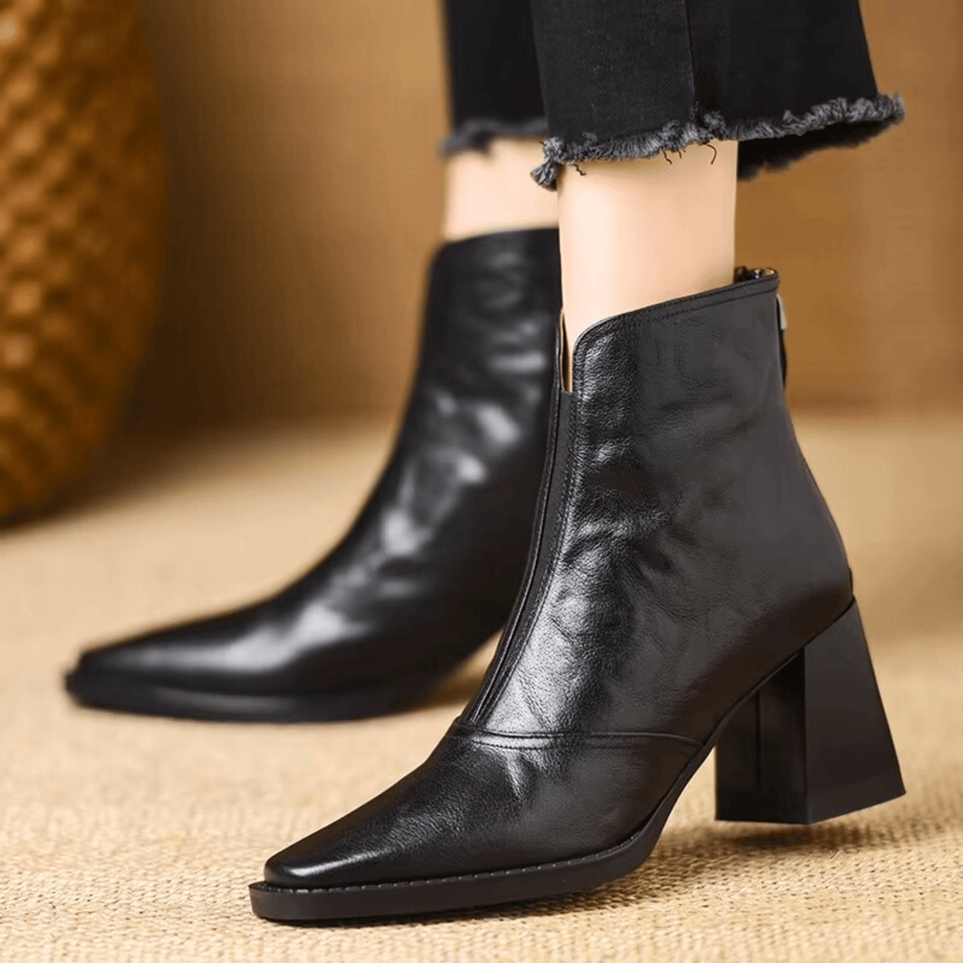 Claudia™ | Luxurious Ankle Boots With Mid-Height Shaft