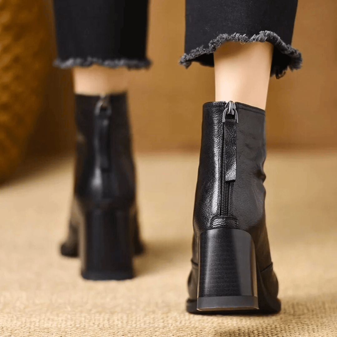 Claudia™ | Luxurious Ankle Boots With Mid-Height Shaft