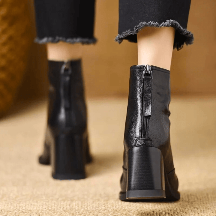 Claudia™ | Luxurious Ankle Boots With Mid-Height Shaft