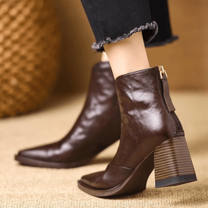 Claudia™ | Luxurious Ankle Boots With Mid-Height Shaft