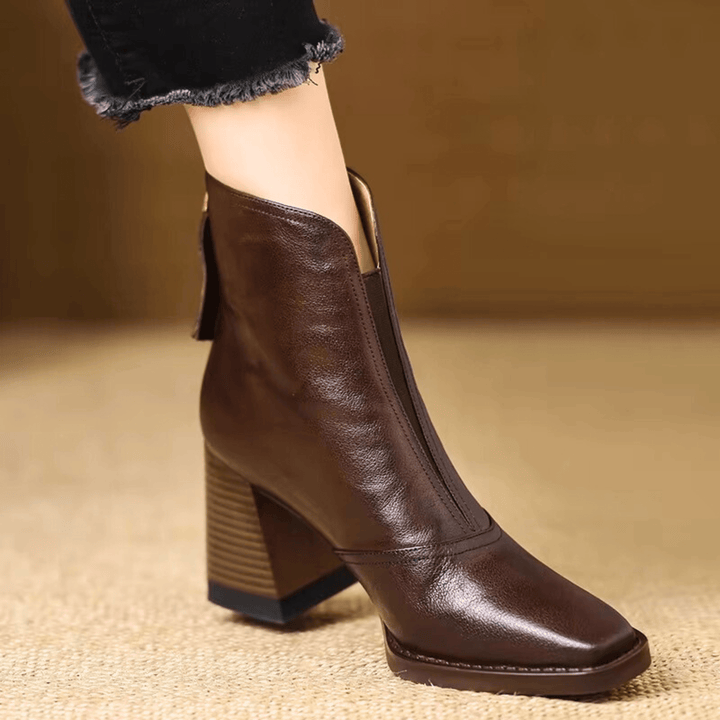 Claudia™ | Luxurious Ankle Boots With Mid-Height Shaft