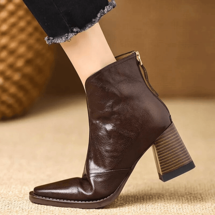 Claudia™ | Luxurious Ankle Boots With Mid-Height Shaft