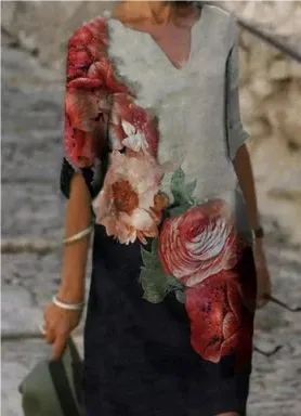 Nissa | Summer Dress with Graphic Print for Women | Mini