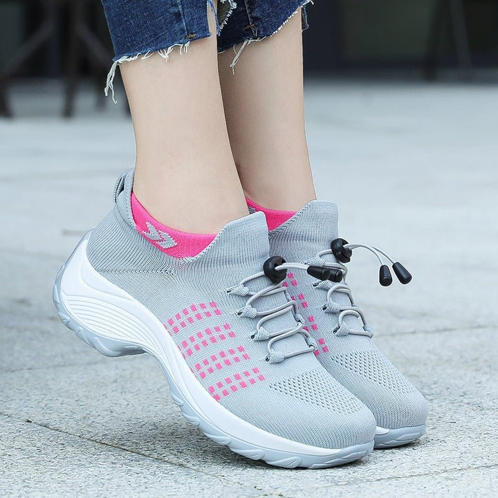 Scarlett | Women's Orthopedic Memory-Foam Lace-Up Platform Trainers