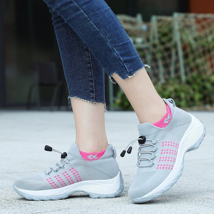 Scarlett | Women's Orthopedic Memory-Foam Lace-Up Platform Trainers