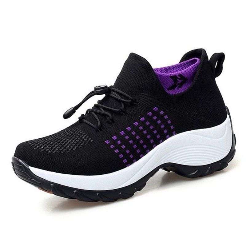 Scarlett | Women's Orthopedic Memory-Foam Lace-Up Platform Trainers