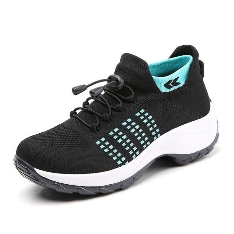 Scarlett | Women's Orthopedic Memory-Foam Lace-Up Platform Trainers