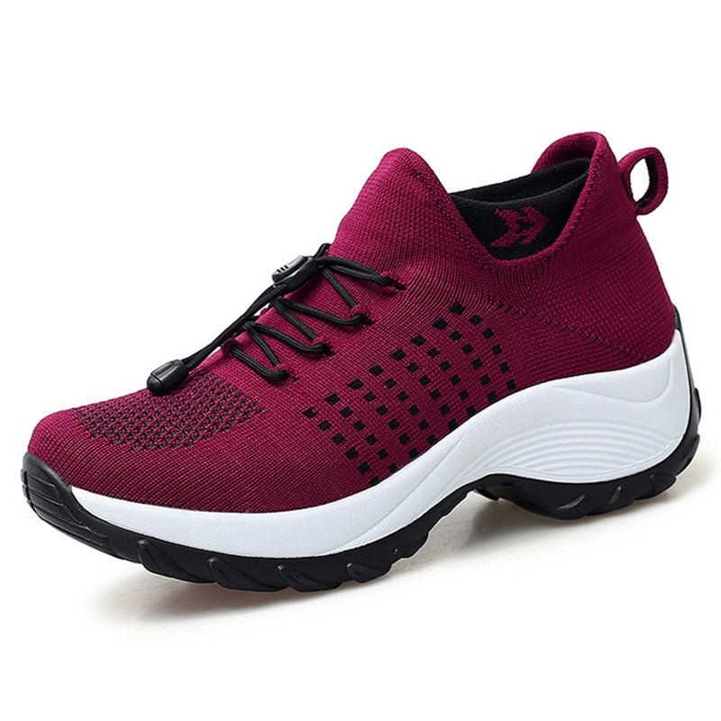 Scarlett | Women's Orthopedic Memory-Foam Lace-Up Platform Trainers
