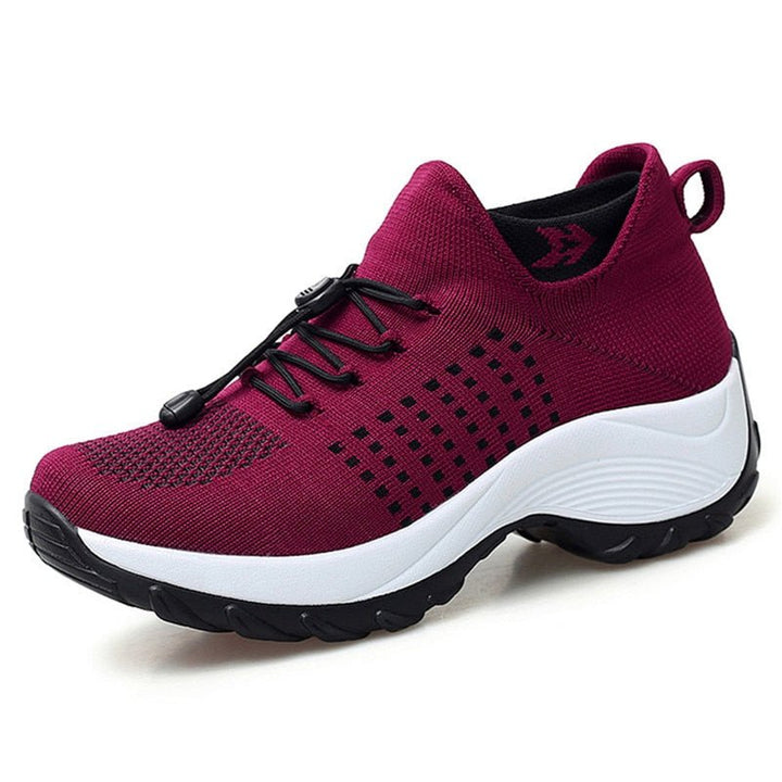 Scarlett | Women's Orthopedic Memory-Foam Lace-Up Platform Trainers