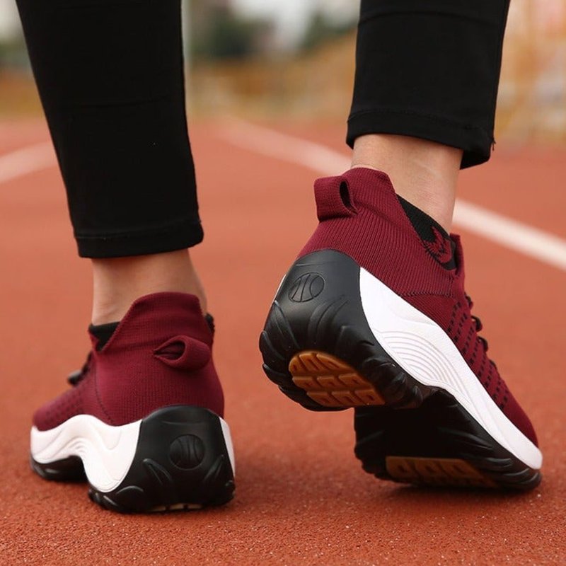 Scarlett | Women's Orthopedic Memory-Foam Lace-Up Platform Trainers