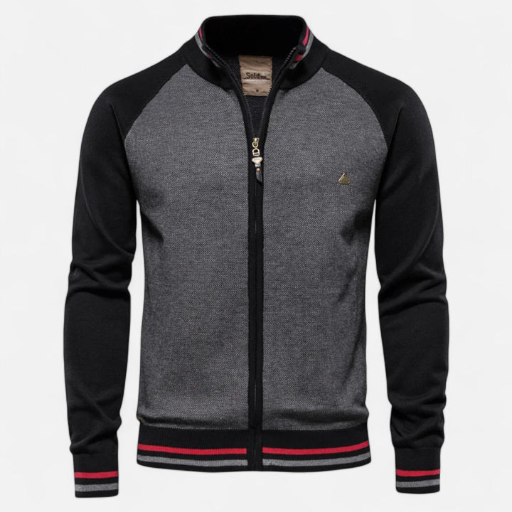 Men’s Zipped Cotton Knit Sweater | Refined Comfort for Cooler Seasons