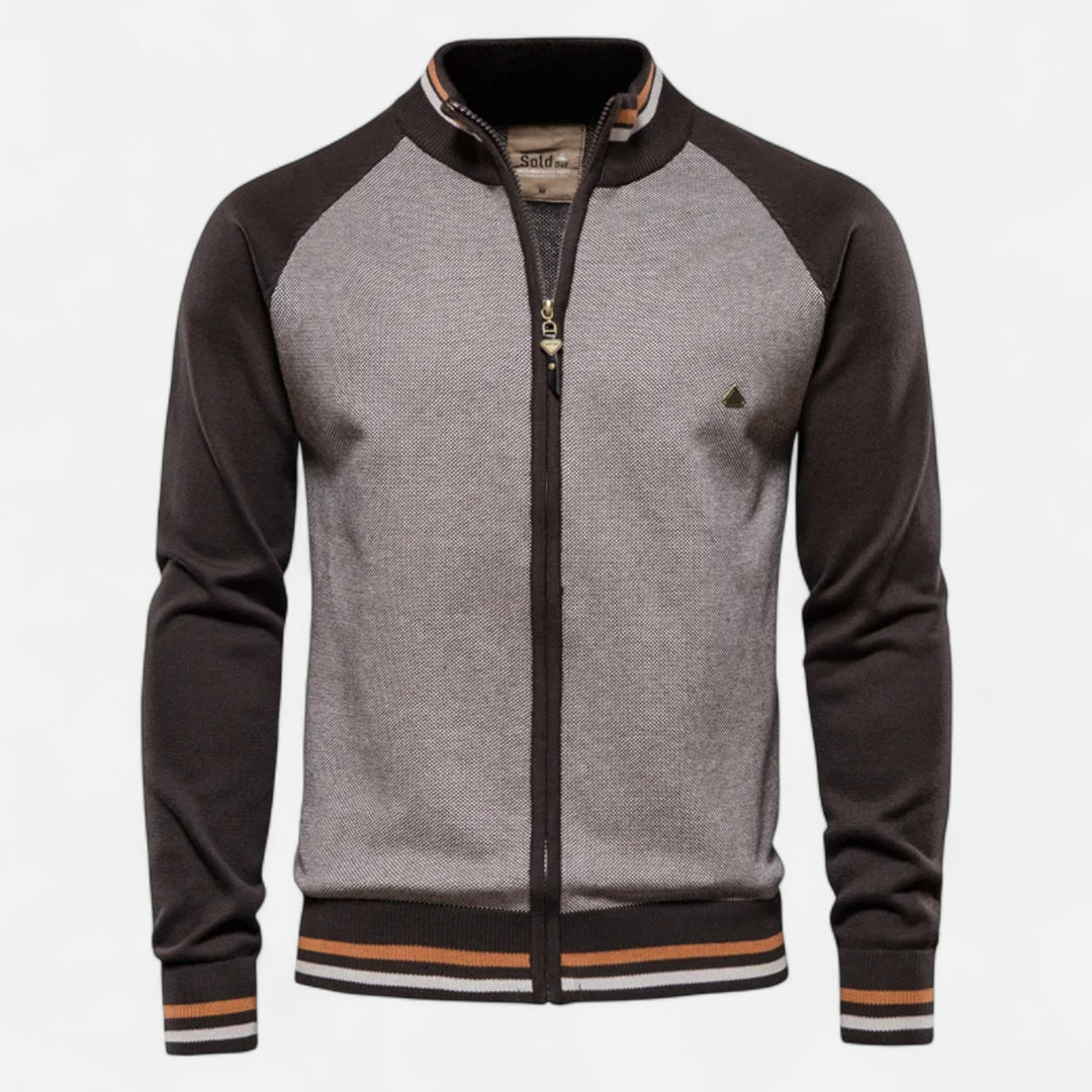 Men’s Zipped Cotton Knit Sweater | Refined Comfort for Cooler Seasons