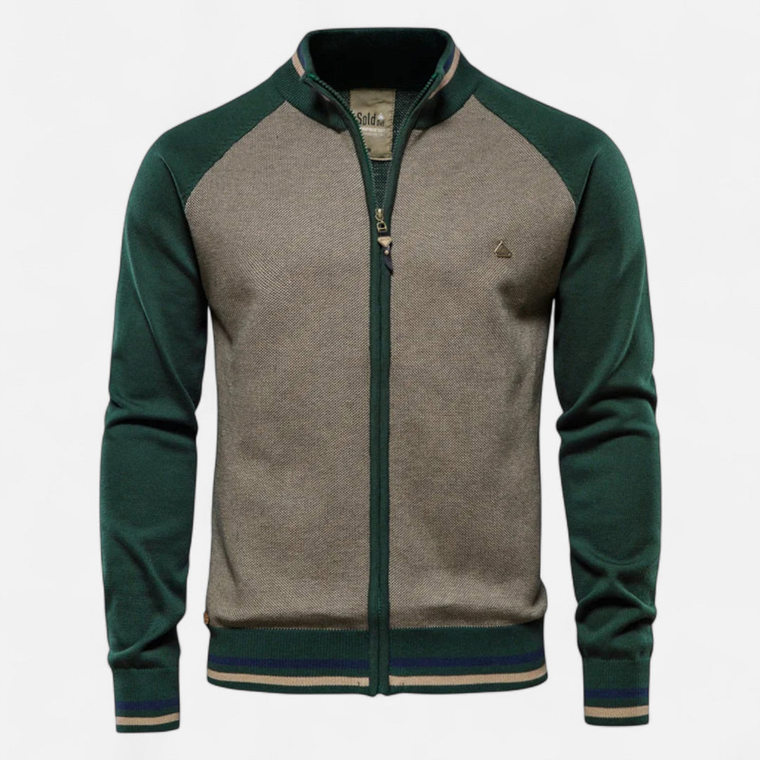 Men’s Zipped Cotton Knit Sweater | Refined Comfort for Cooler Seasons